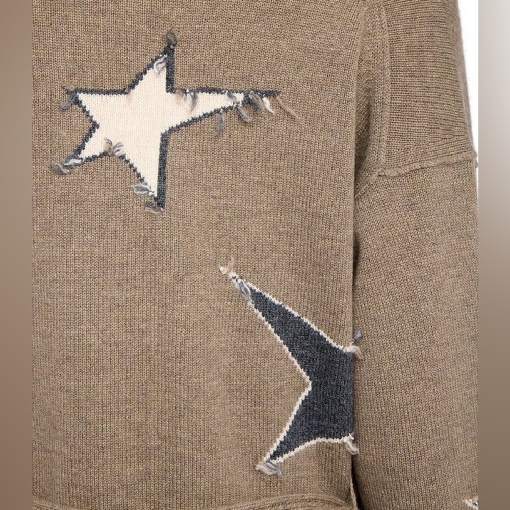 Zadig & Voltaire Alpa Outline Stars Wool Cashmere Cardigan - Picture 7 of 11
